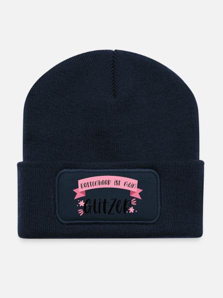 Ratten Haustier Ratte Nagetier Geschenk - Recycelte Patch Beanie - French Navy