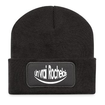 Un vrai rochelais - Beanie recyclé à patch - charbon - Devant