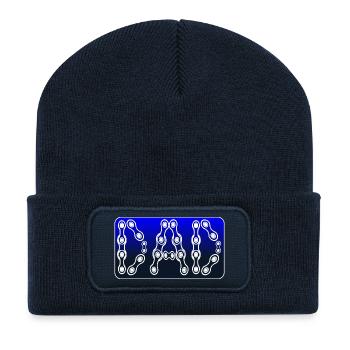 DAD CYCLING - BIKE - CHAIN - Recycled Patch Beanie - french navy - Front