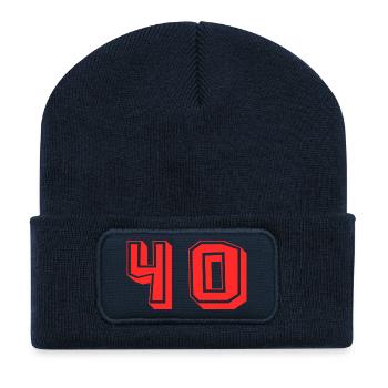 40. 40 YEARS. 40th ANNIVERSARY. 40TH ANNIVERSARY. - Recycled Patch Beanie - french navy - Front