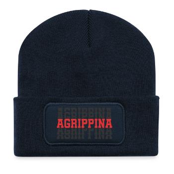 Agrippina t-shirt stacked text gift t-shirt - Recycled Patch Beanie - french navy - Front