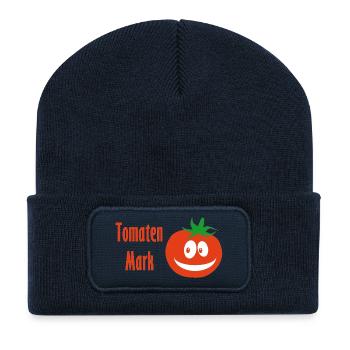 Tomaten Mark - Recycelte Patch Beanie - French Navy - Vorne
