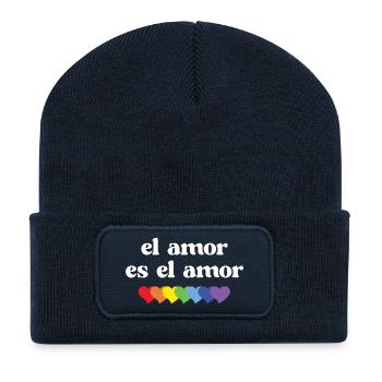 LGBT Pride Month - El Amor es el Amor - Recycled Patch Beanie - french navy - Front