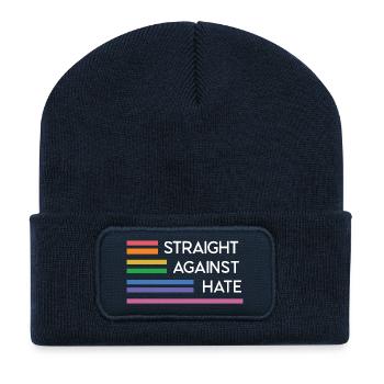 LGBT Pride Month - Direkt gegen Hass - Recycelte Patch Beanie - French Navy - Vorne