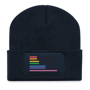 LGBT Pride Month - Direkt gegen Hass - Recycelte Patch Beanie - French Navy - Vorne