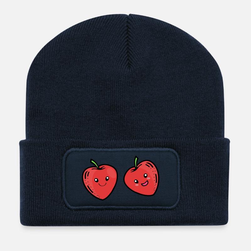 cherry friends - Recycelte Patch Beanie - French Navy