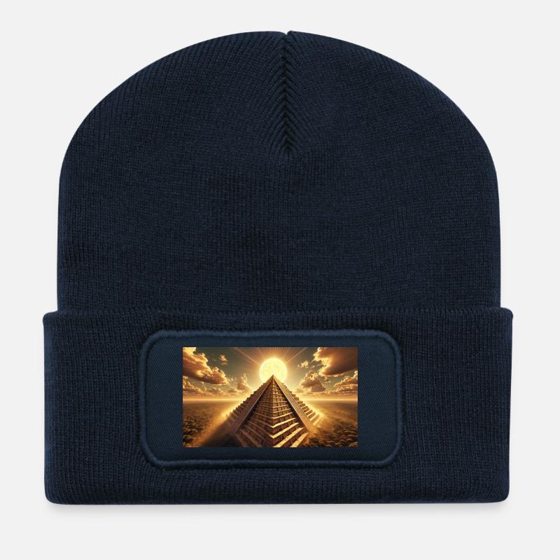 Hochkultur der Zukunft (B) - Recycelte Patch Beanie - French Navy