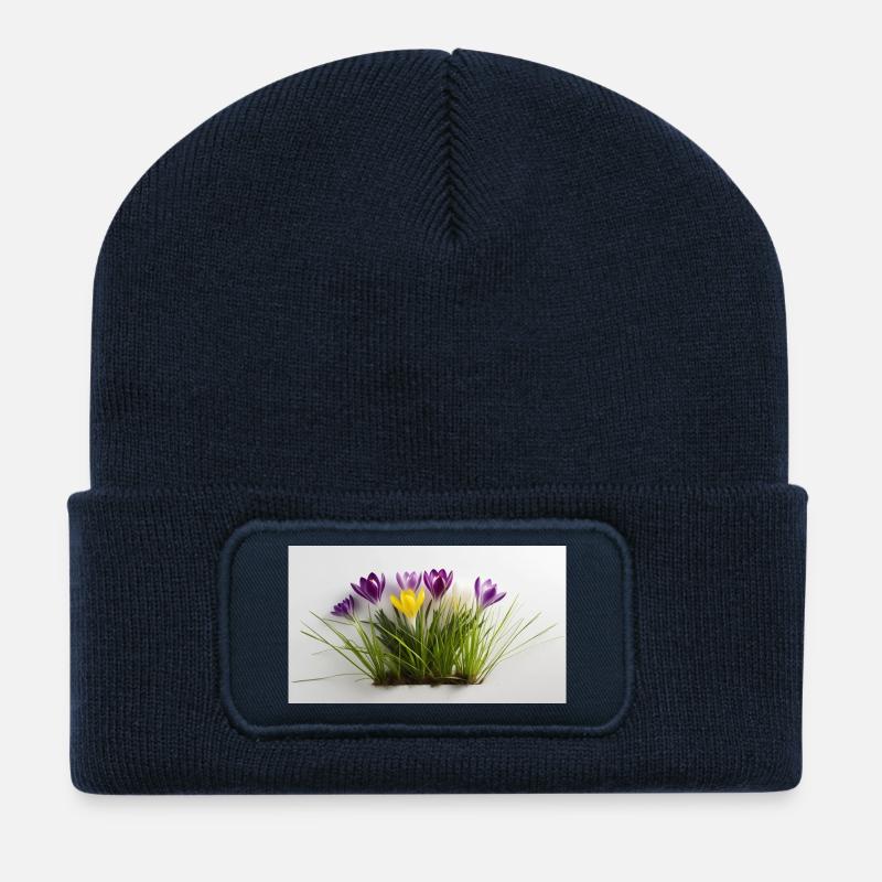 Krokusse - Recycelte Patch Beanie - French Navy