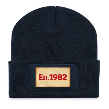 Est. 1982 - Recycled Patch Beanie - french navy - Front