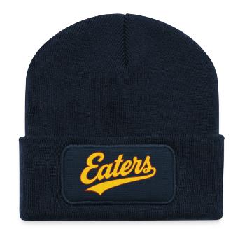 Eaters (Vintage Flowing Baseball Typography) - Recycled Patch Beanie - french navy - Front