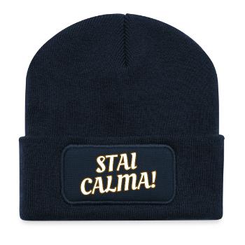 STAY CALM - Recycled Patch Beanie - french navy - Front