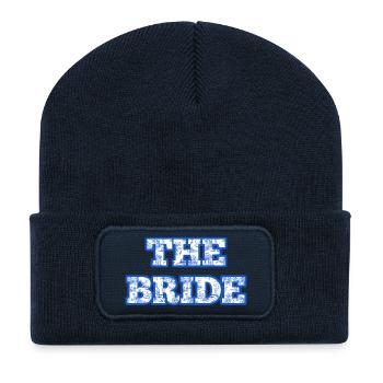 The blue chinoiserie bride - Recycled Patch Beanie - french navy - Front