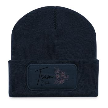 Team Braut - Recycelte Patch Beanie - French Navy - Vorne