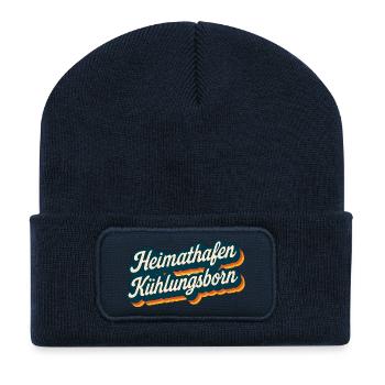Heimathafen Kühlungsborn Andenken - Recycelte Patch Beanie - French Navy - Vorne