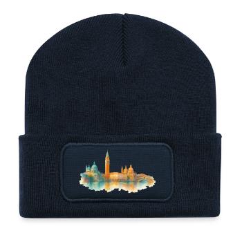 Venedig Stadt - Recycelte Patch Beanie - French Navy - Vorne
