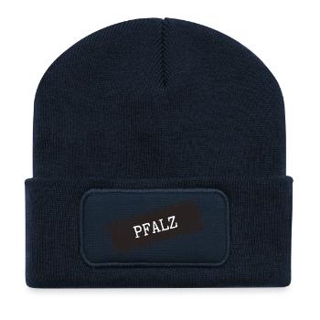Palatinate Wine Region Vintage Design - Recycled Patch Beanie - french navy - Front