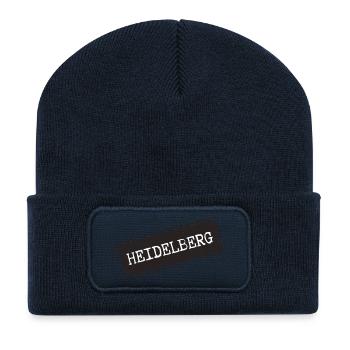Heidelberg Stadtlogo Design - Recycelte Patch Beanie - French Navy - Vorne