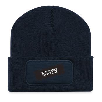 Food kitchen motif with a rustic touch - Recycled Patch Beanie - french navy - Front