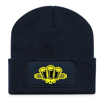 Beer Glass Symbol Beer Malt Beer - Recycled Patch Beanie - french navy - Front