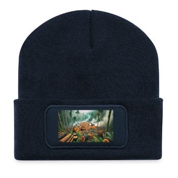 Stop Extinction: Forest Protection Design - Recycled Patch Beanie - french navy - Front
