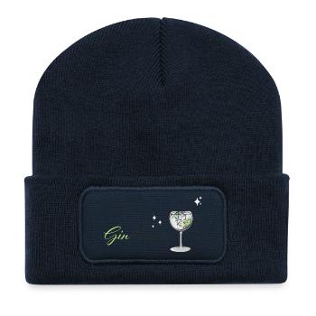 GINFLUENCER - Recycelte Patch Beanie - French Navy - Vorne