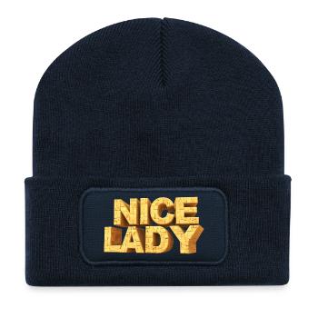 Nice Lady – Monumental Letters in the Sky - Recycled Patch Beanie - french navy - Front