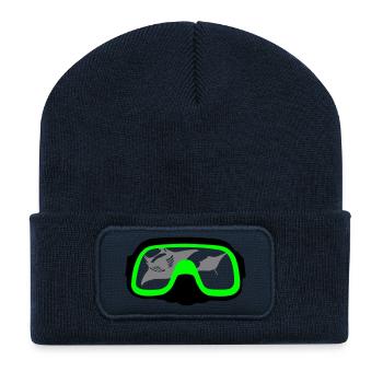 Lunettes de plongée - Beanie recyclé à patch - bleu marine - Devant