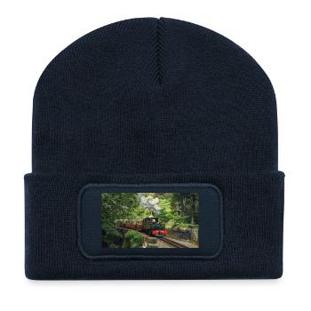 Ffestiniog Idyll - Recycled Patch Beanie - french navy - Front