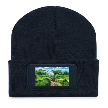 Railway with a Heart of Gold - Recycled Patch Beanie - french navy - Front