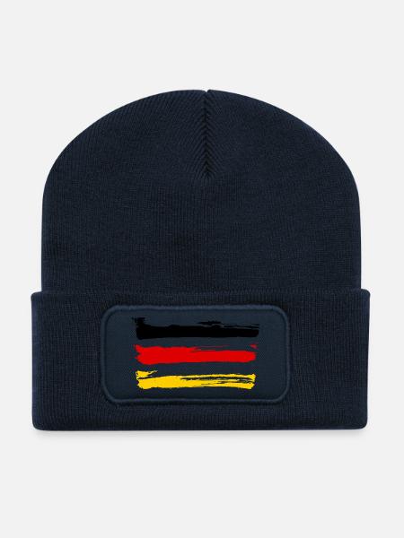 Deutschland - Recycelte Patch Beanie - French Navy