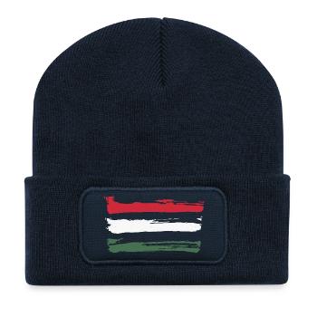 Ungarn - Recycelte Patch Beanie - French Navy - Vorne