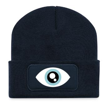 Aqua Eye Minimal Circle - Recycelte Patch Beanie - French Navy - Vorne