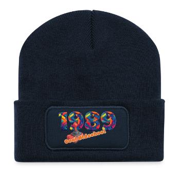 1989 – Retro Digital Gaming Style - Recycled Patch Beanie - french navy - Front