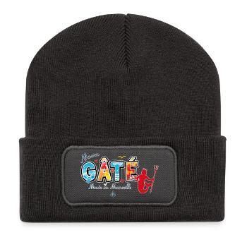 Mein verdorbener Ausdruck Marseillaise Poseidon Provence - Recycelte Patch Beanie - Dunkelgrau - Vorne