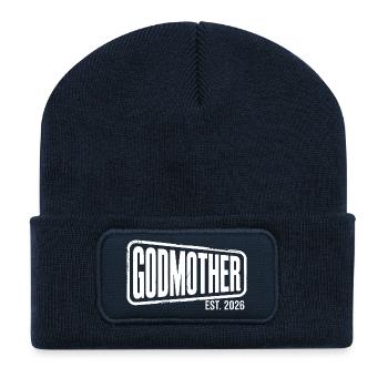 Patentante Est. 2026 - Recycelte Patch Beanie - French Navy - Vorne