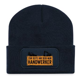 To the side, you are only a craftsman – excavator driver - Recycled Patch Beanie - french navy - Front