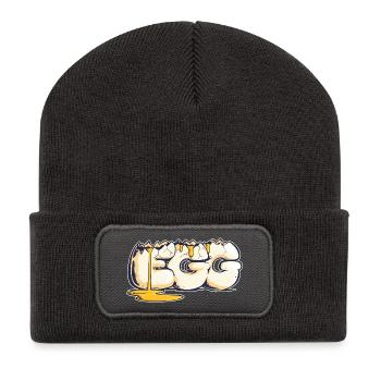 Egg, Drawn Word (2) - Recycled Patch Beanie - dark grey - Front