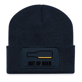 Out Of Beer (Bier / Bierchen / Biertrinker POS 2C) - Recycelte Patch Beanie - French Navy - Vorne