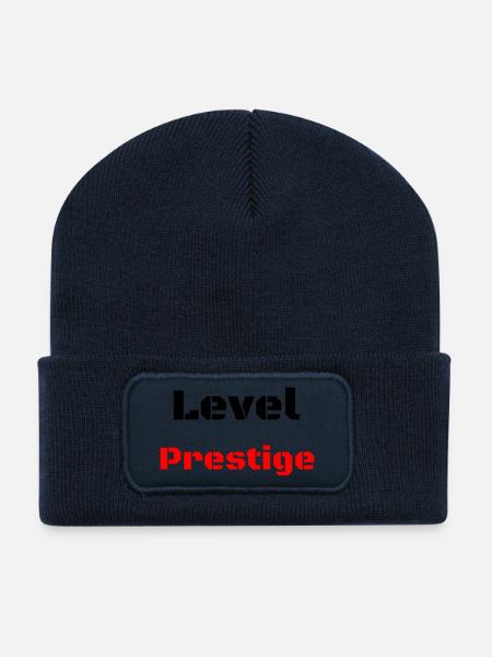 Prestige de niveau - Beanie recyclé à patch - bleu marine