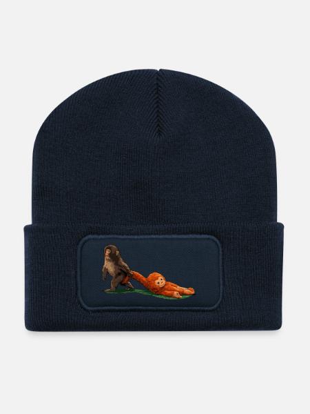 punch the monkey - Recycelte Patch Beanie - French Navy