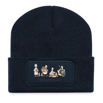 Chemise Mama Goose Mom – Cadeau drôle pour la fête des mères - Beanie recyclé à patch - bleu marine - Devant