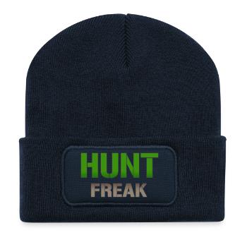 Hunt Freak Green Ball Typography - Recycled Patch Beanie - french navy - Front