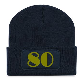 80. 80 JAHRE. 80. JUBILÄUM. 80-JAHRES-JUBILÄUM. - Recycelte Patch Beanie - French Navy - Vorne