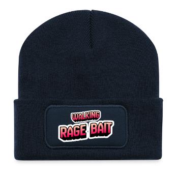 Walking Rage Bait - Recycelte Patch Beanie - French Navy - Vorne