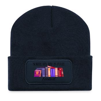 Mein Wochenende ist ausgebucht - Recycelte Patch Beanie - French Navy - Vorne