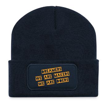 Dreamers We Are Makers Doers - Recycled Patch Beanie - french navy - Front