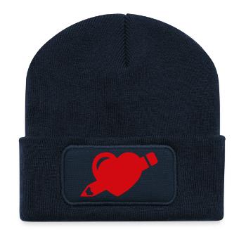 Design Love - Recycled Patch Beanie - french navy - Front