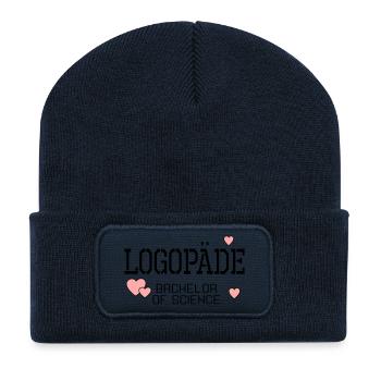 Logopäde Bachelor-Studium Logopädie - Recycelte Patch Beanie - French Navy - Vorne