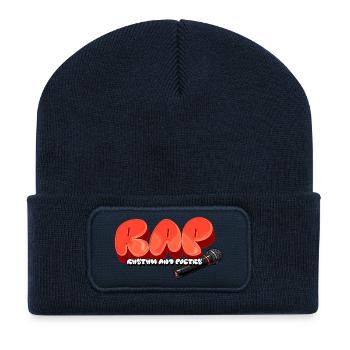 RAP – Rhythm And Poetry - Recycelte Patch Beanie - French Navy - Vorne