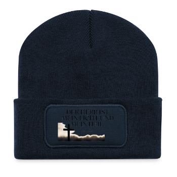 Glaube Licht Heil Psalm 27:1 - Recycelte Patch Beanie - French Navy - Vorne
